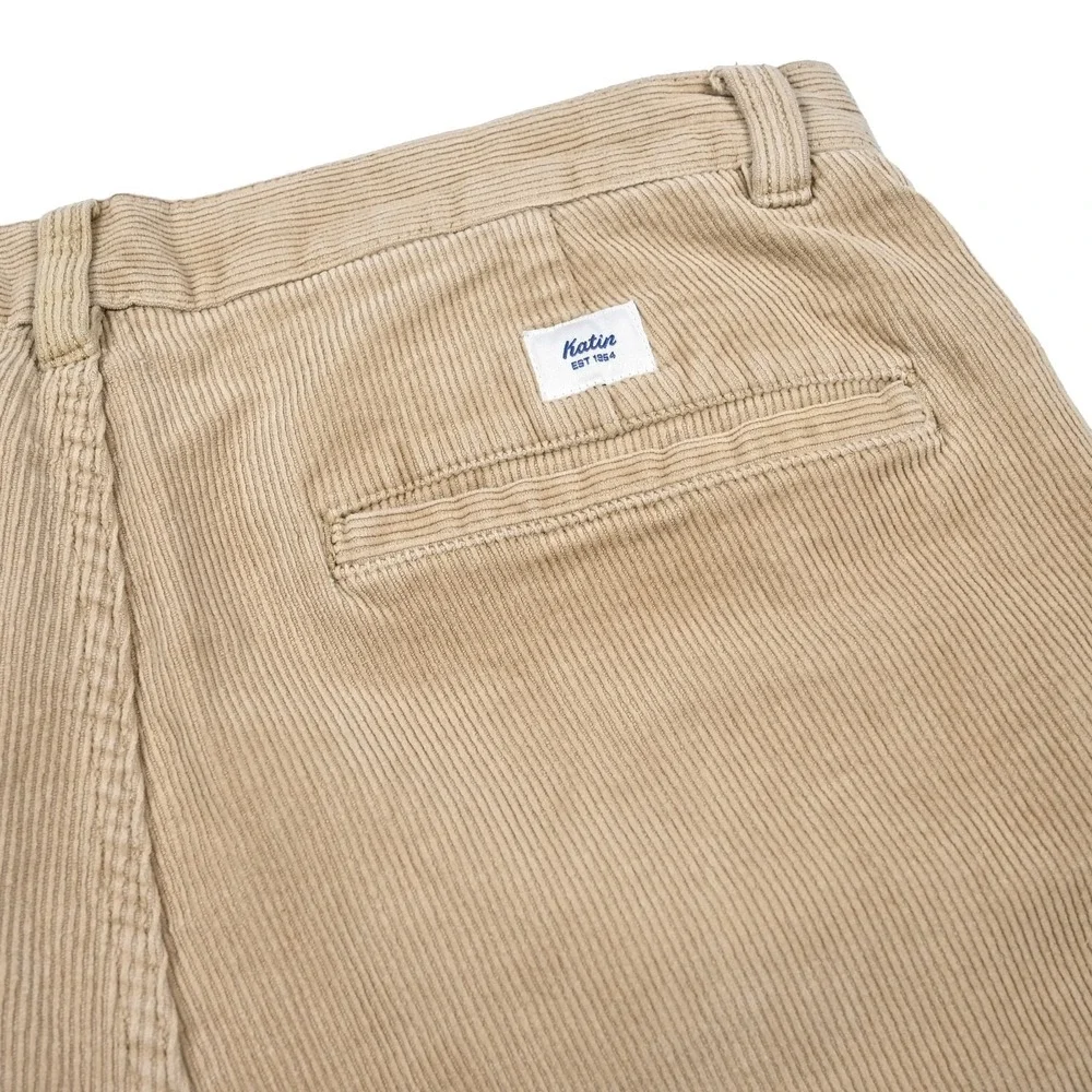 Katin Pipeline Corduroy Pants Men's 33 (34x29.5) Beige Stretch‎ Straight Surf
